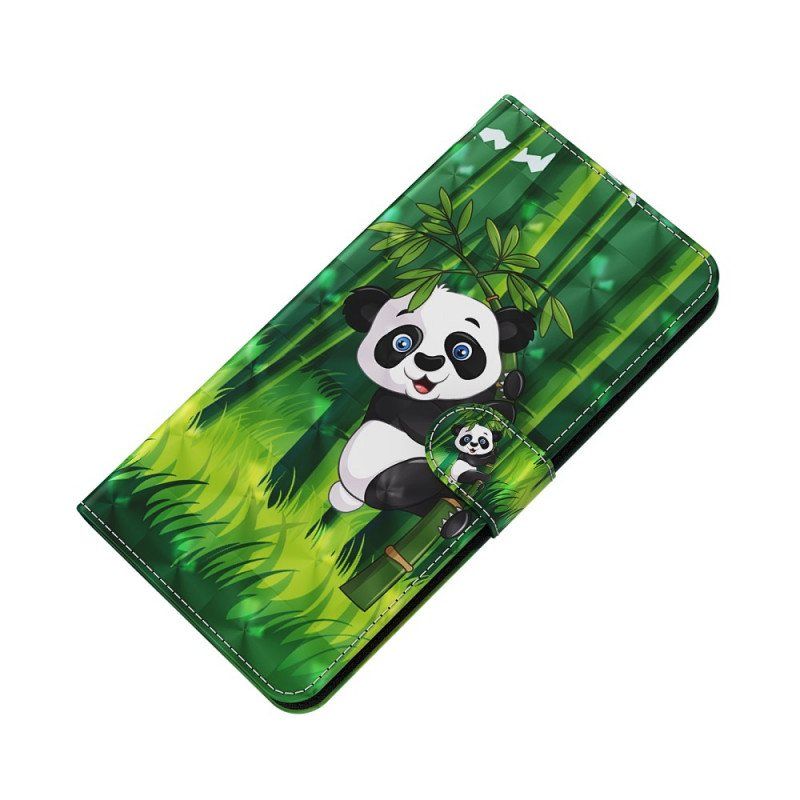 Lærdeksel Til Samsung Galaxy A13 5G / A04s Panda Og Bambus