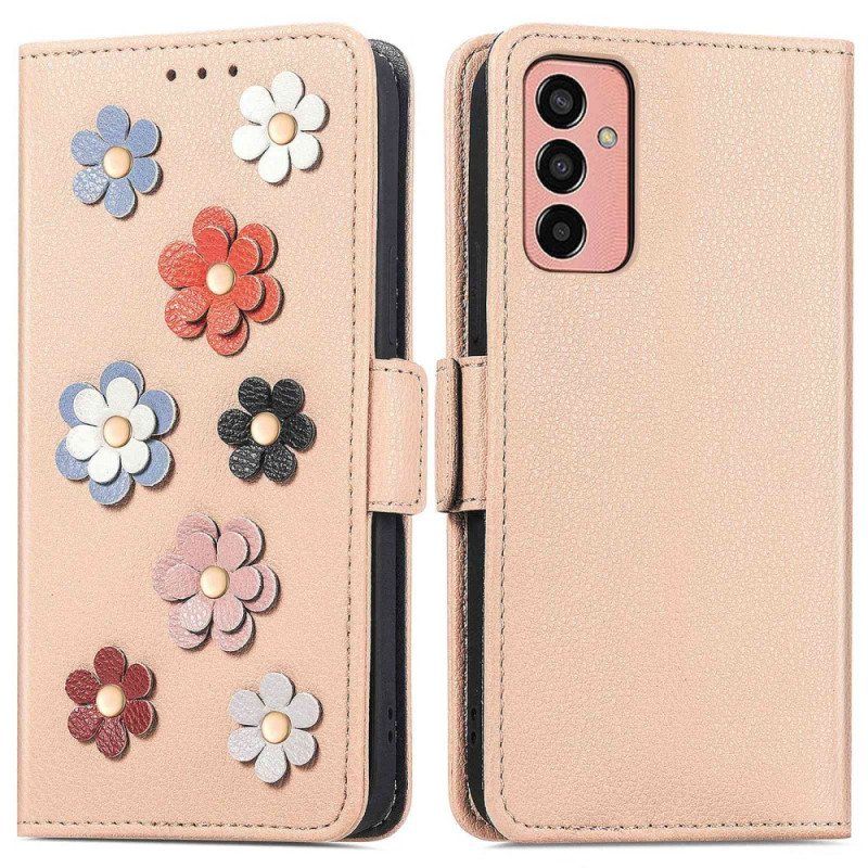 Lærdeksel Til Samsung Galaxy M13 3d-blomster