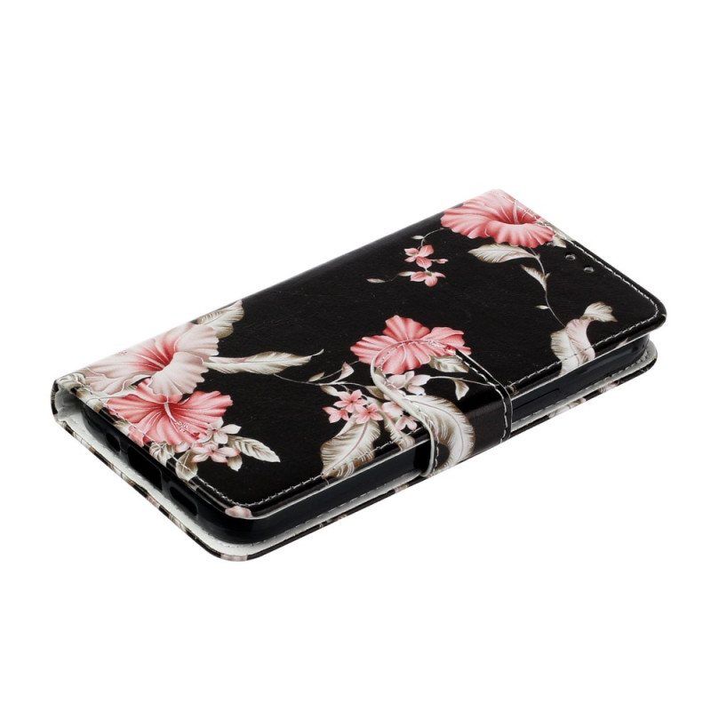 Lærdeksel Til Samsung Galaxy S23 Ultra 5G Blomster