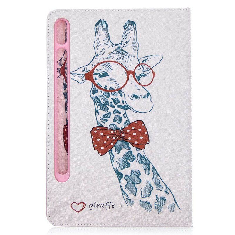 Lærdeksel Til Samsung Galaxy Tab S8 / Tab S7 Giraffe Print Mønster