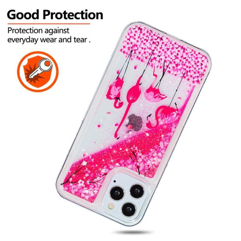 Mobildeksel Til iPhone 15 Pro Flamingo Glitter