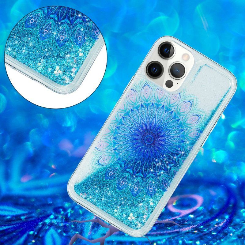 Mobildeksel Til iPhone 15 Pro Mandala Glitter