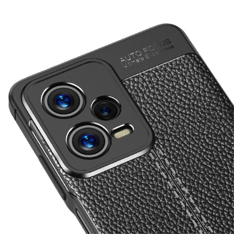 Mobildeksel Til Poco X5 Pro 5G Dobbel Linje Litchi Leather Effect